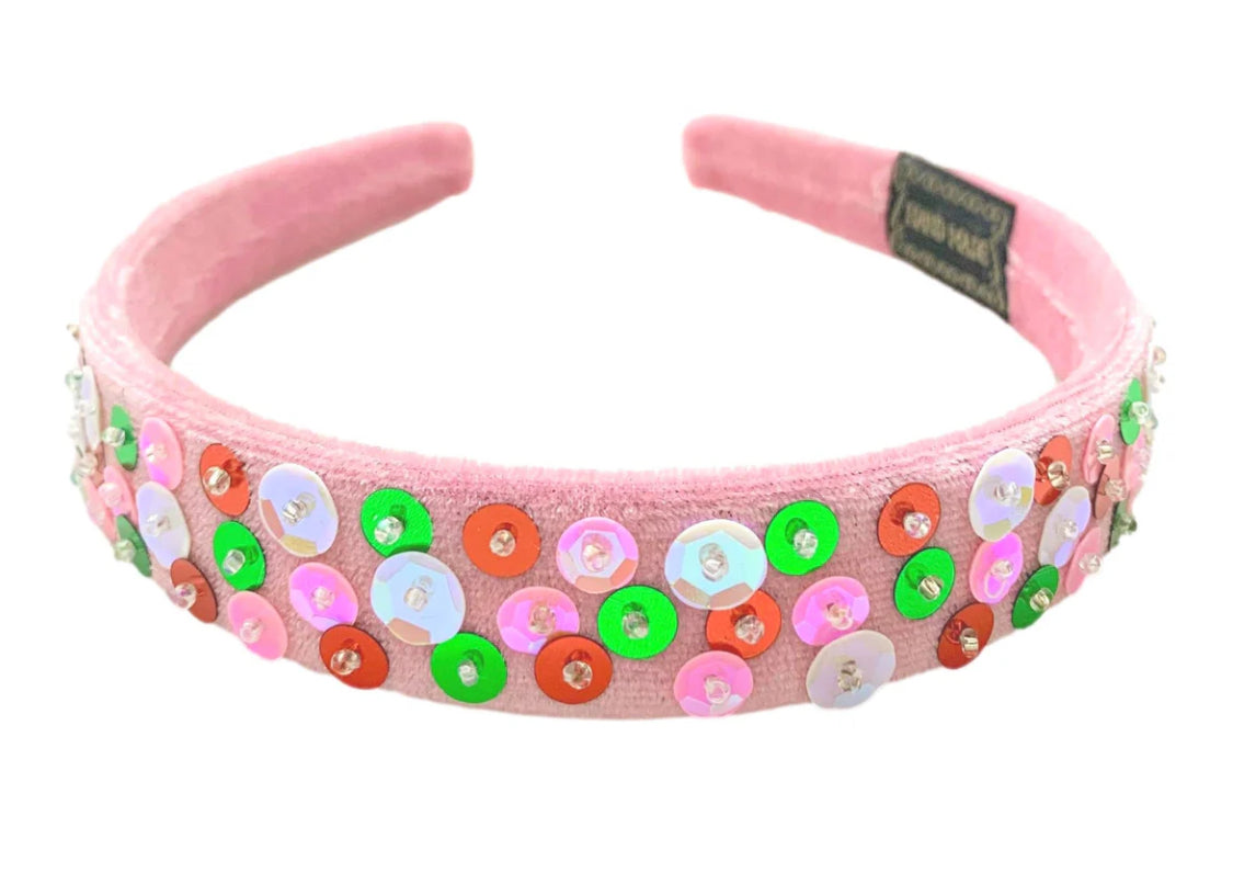 PREORDER Sequin Pink Christmas Headband Collection