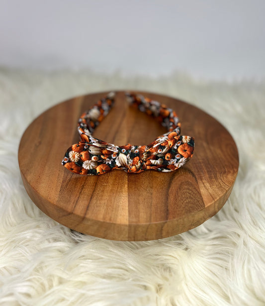 Faux Embroidery Pumpkin Jeanne Headband