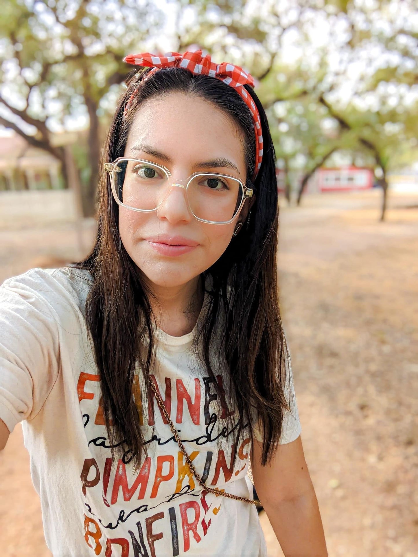 Orange Plaid Jeanne Headband