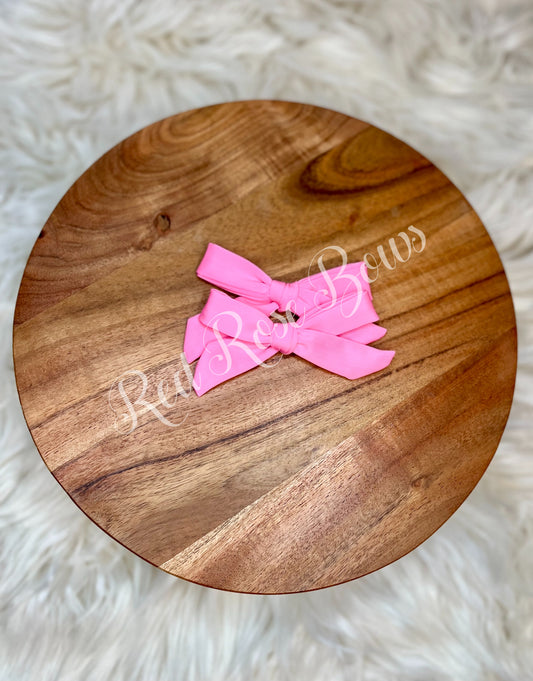 Neon Pink Swim Charlotte Bow