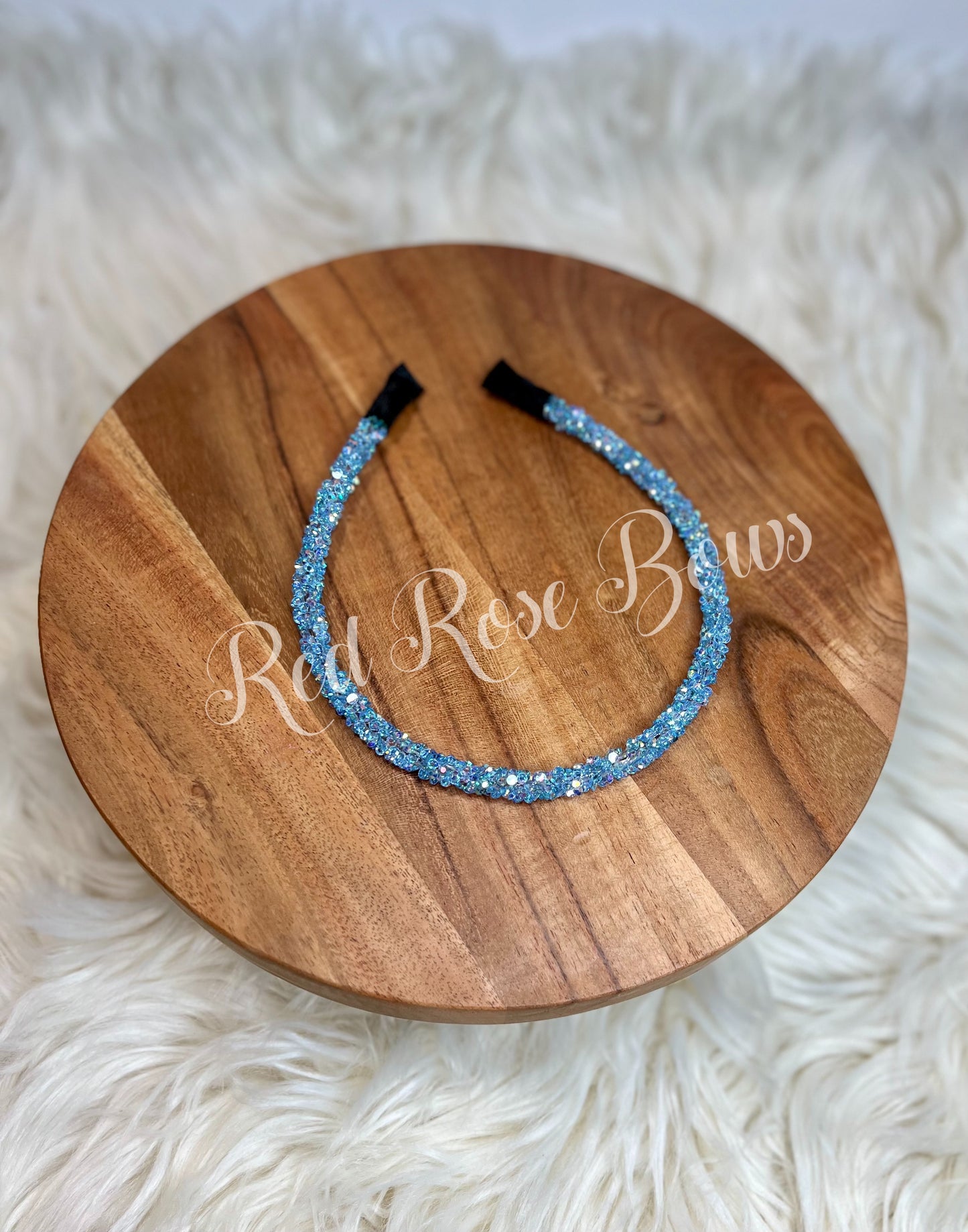 Crystal Blue Miranda Glitter Headband