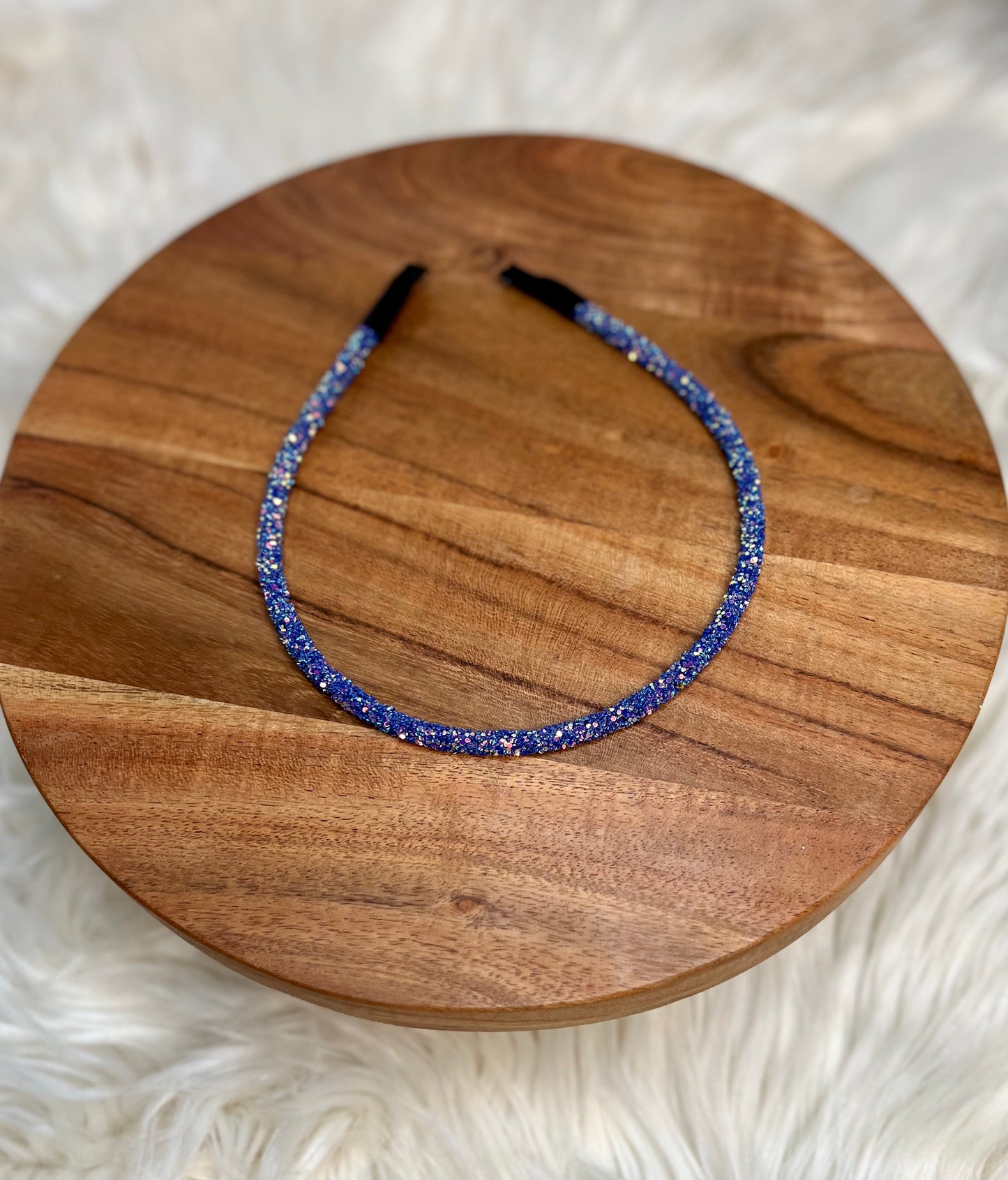 Dark Blue Miranda Glitter Headband